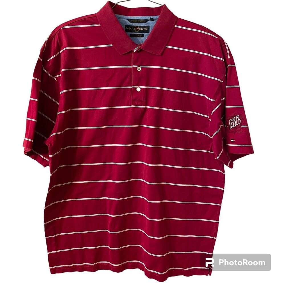 Vintage Tommy Hilfiger Golf Men’s Size XL Red Polo Shirt Pima Cotton Big Red